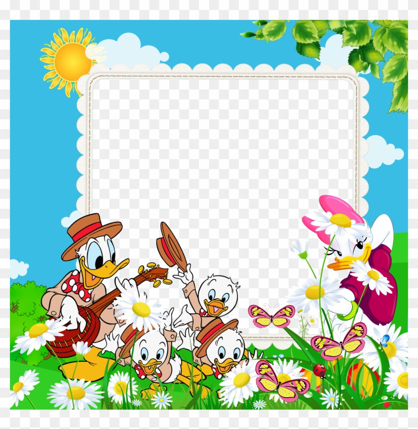 Transparent Kids Png Frame With Ducks - Frame For Kids Png Clipart #1011369