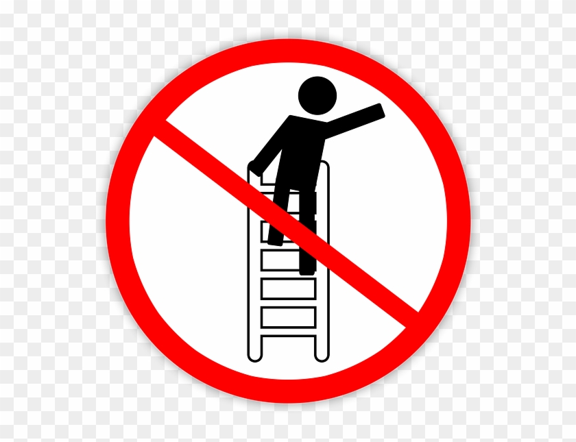 Do Not Climb Ladder Sign , Png Download - Health And Safety In Retail Clipart