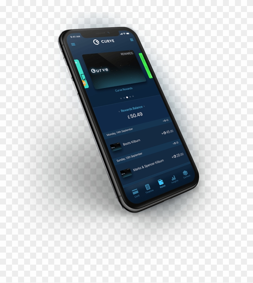 Mobile Phone Displaying The Curve Rewards View - Samsung Galaxy Clipart
