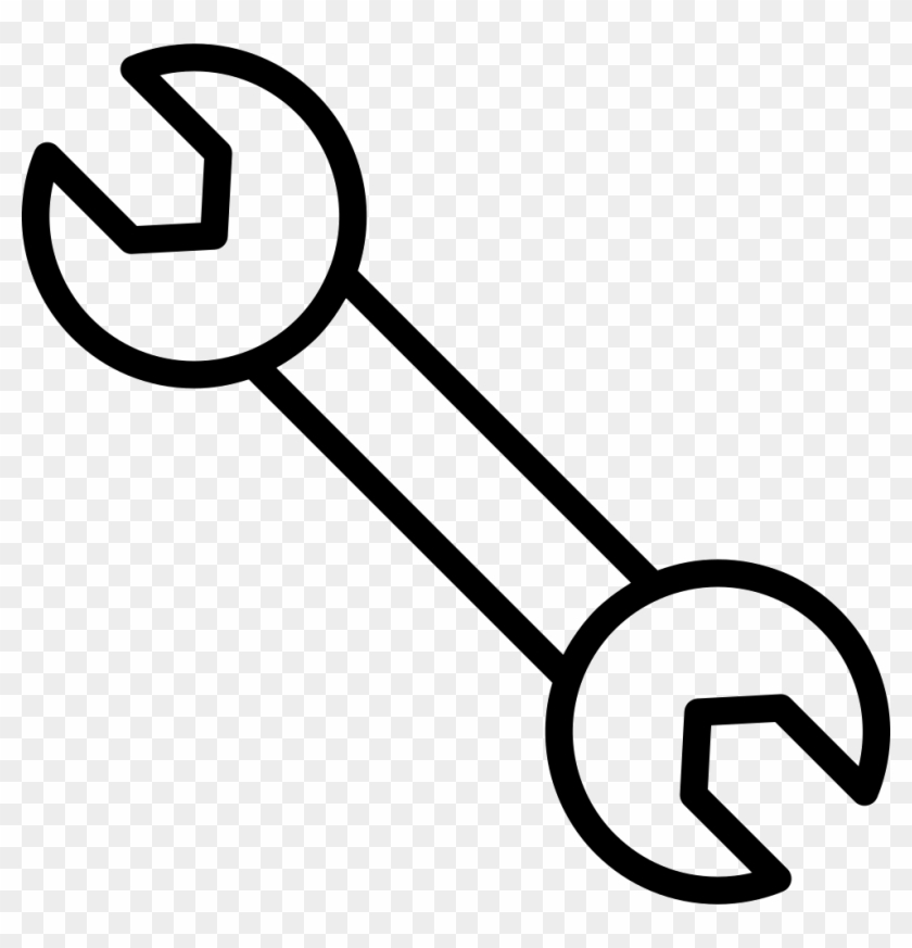 Png File Svg - Wrench Outline Png Clipart #1012080
