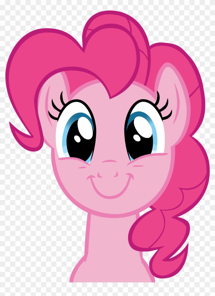 Pink Smiley Face With Mustache - My Little Pony Pinkie Pie Face Clipart #1012414