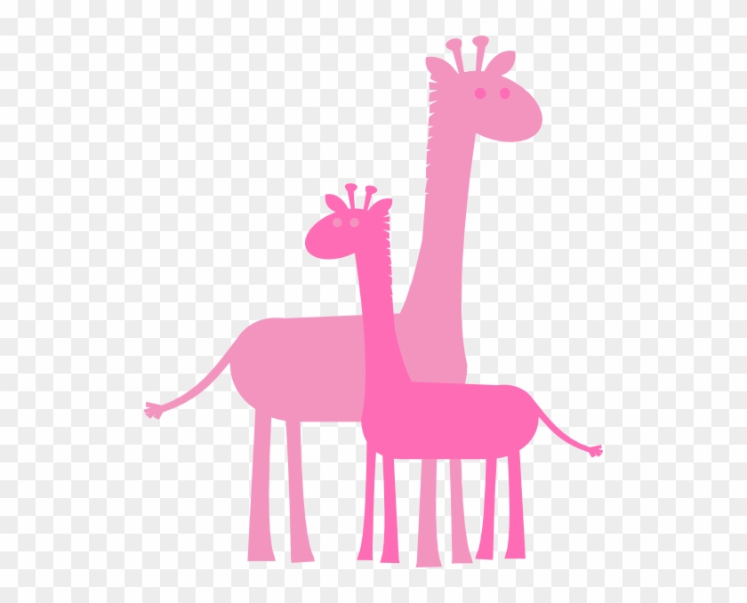 Girl Clipart Giraffe - Baby Pink Giraffe Png Transparent Png #1012600