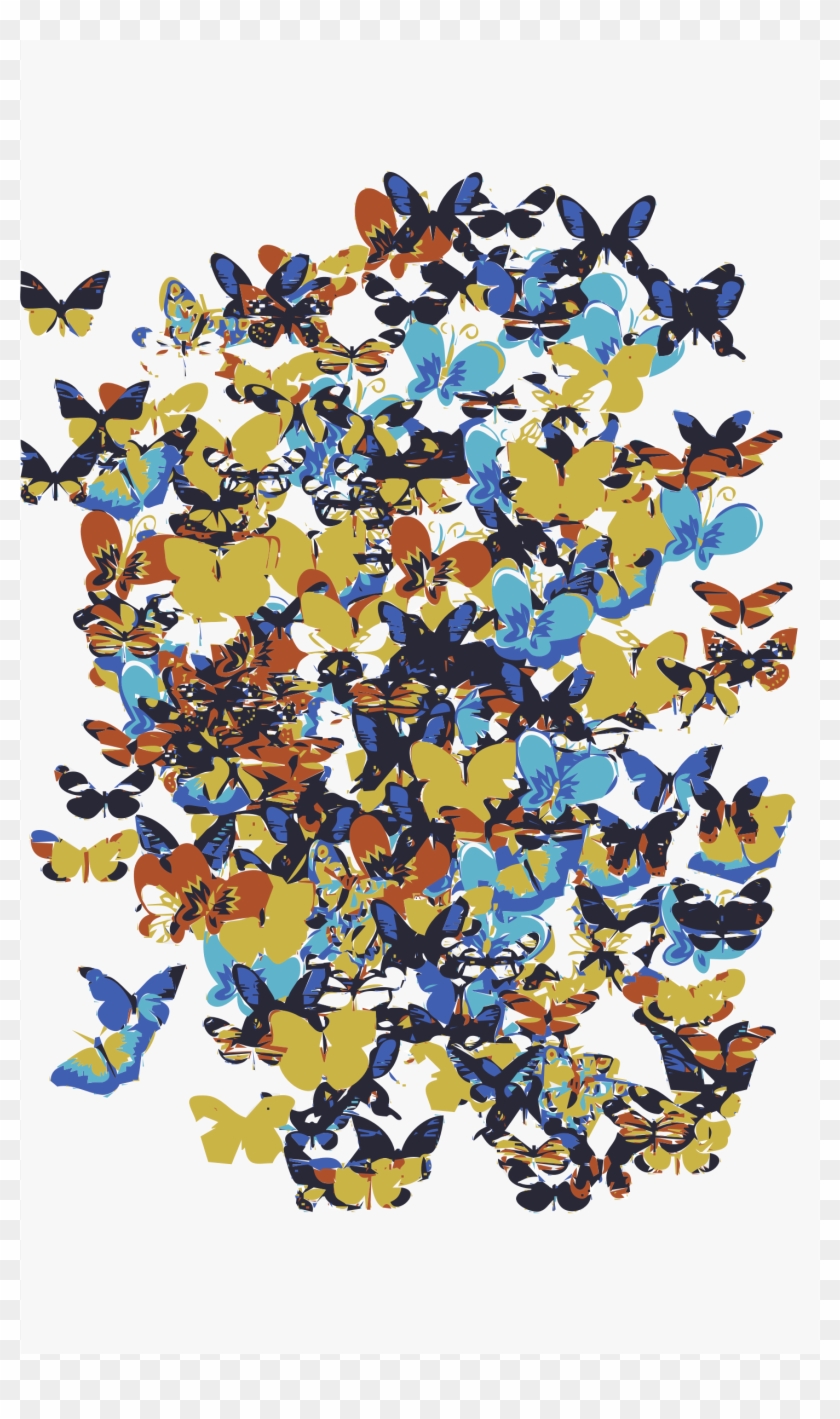 This Free Icons Png Design Of A Swarm Of Butterflies Clipart
