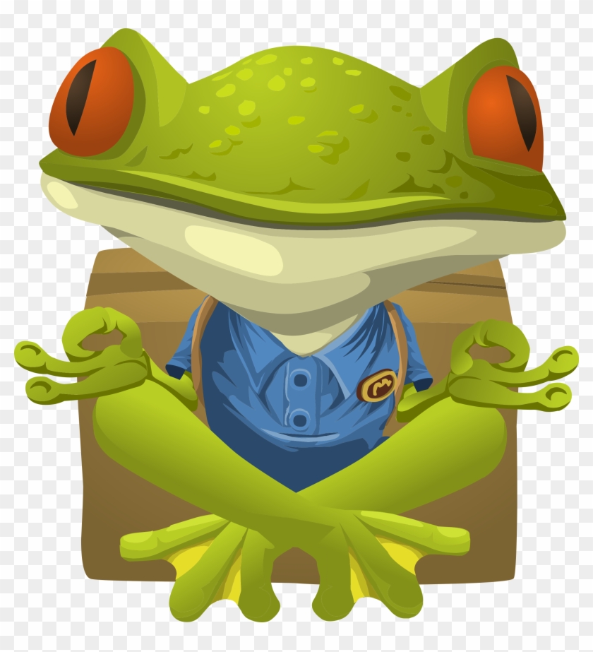 Big Image - Frog Yoga Clipart Transparent - Png Download