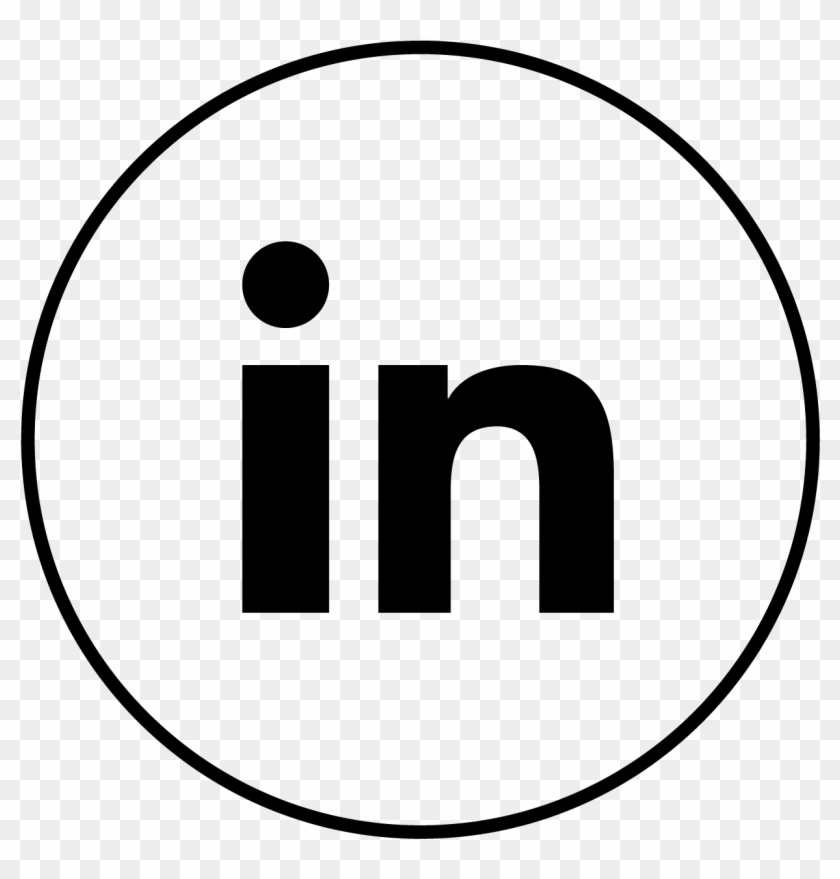 Linkedin Icon - Linkedin Black White Button Clipart #1013056