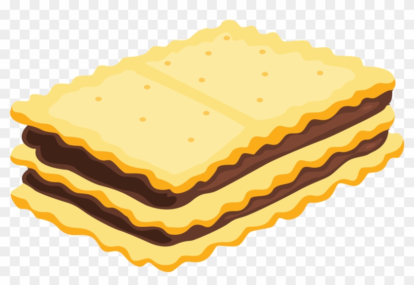 Sandwich Biscuit With Chocolate Png Clipart Picture - Clip Art Biscuit Png Transparent Png