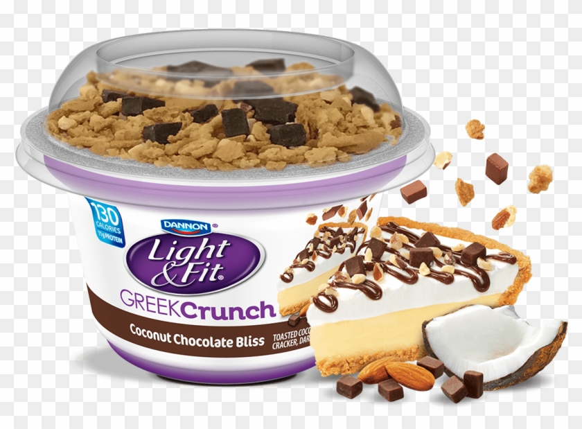 Chocolate Coconut Bliss Nonfat Greek Yogurt Crunch - Yogurt With Mix Ins Clipart