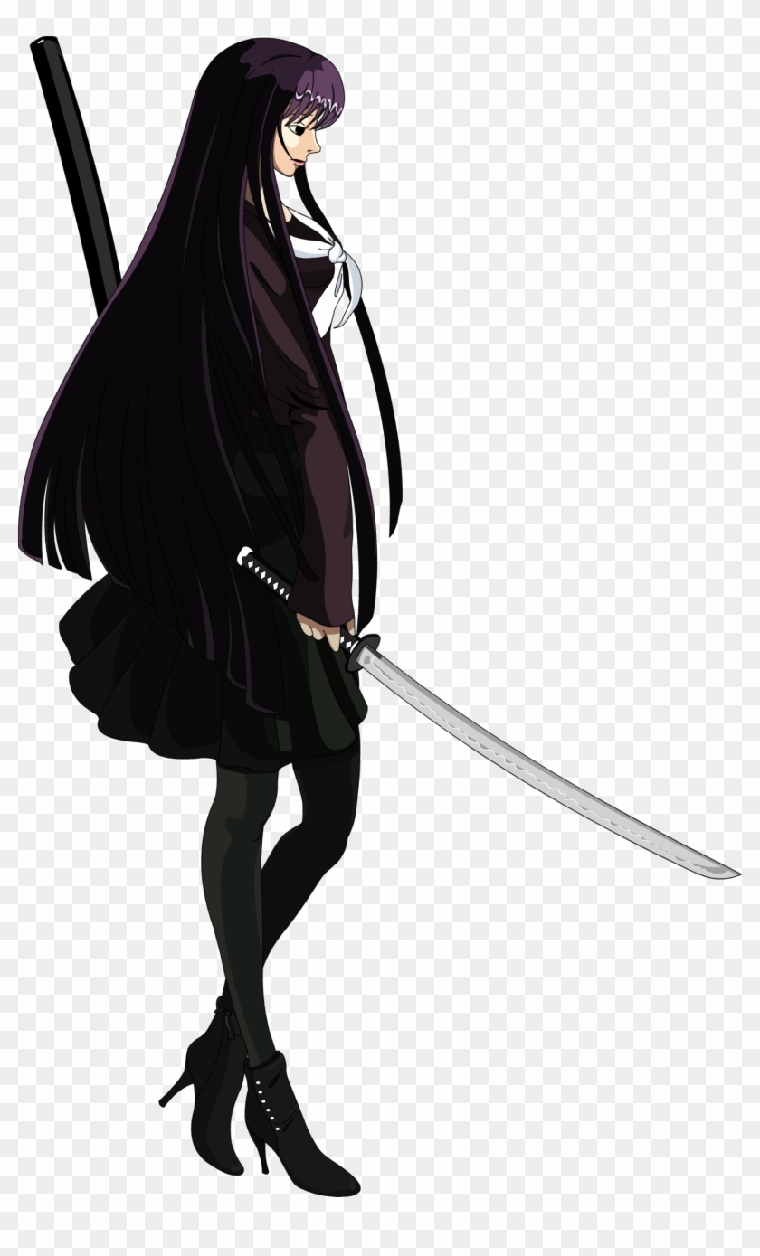 Drawn Ninja Skeleton - Female Assassin Ninja Assassin Anime Clipart