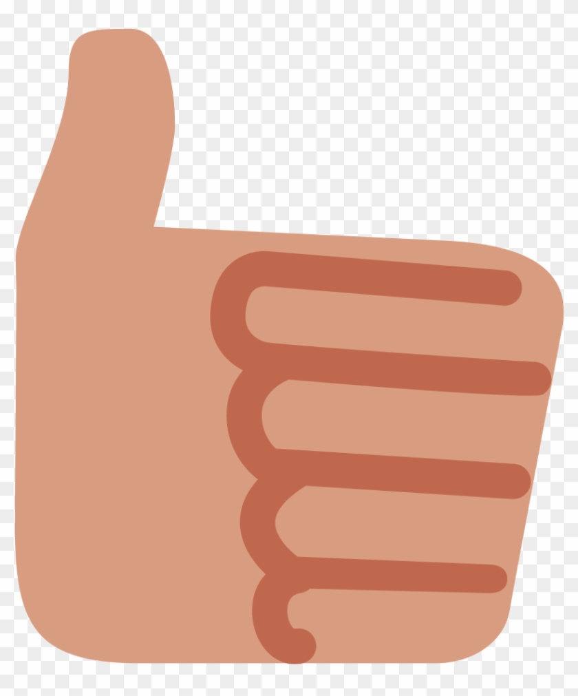 File - Twemoji 1f44d - Svg - Twitter Thumbs Up Emoji Png Clipart