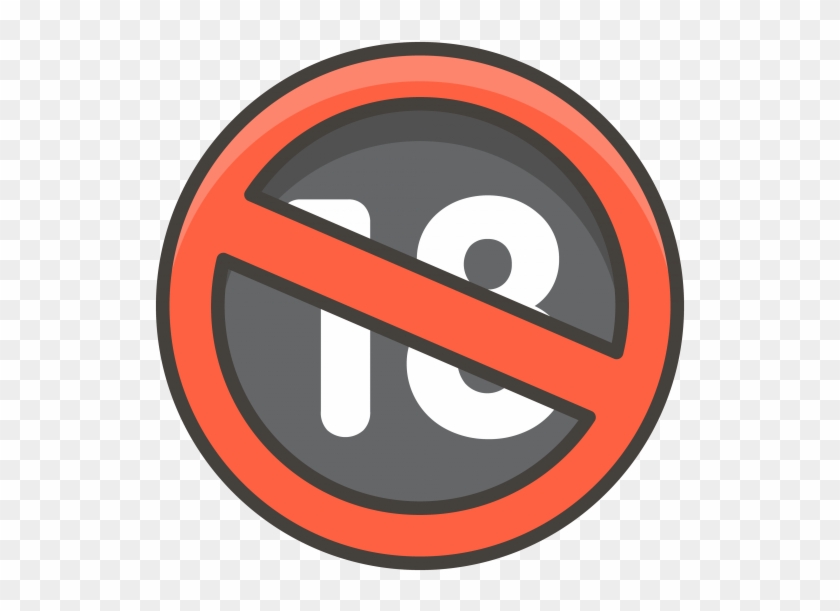 No One Under Eighteen Emoji - Circle Clipart
