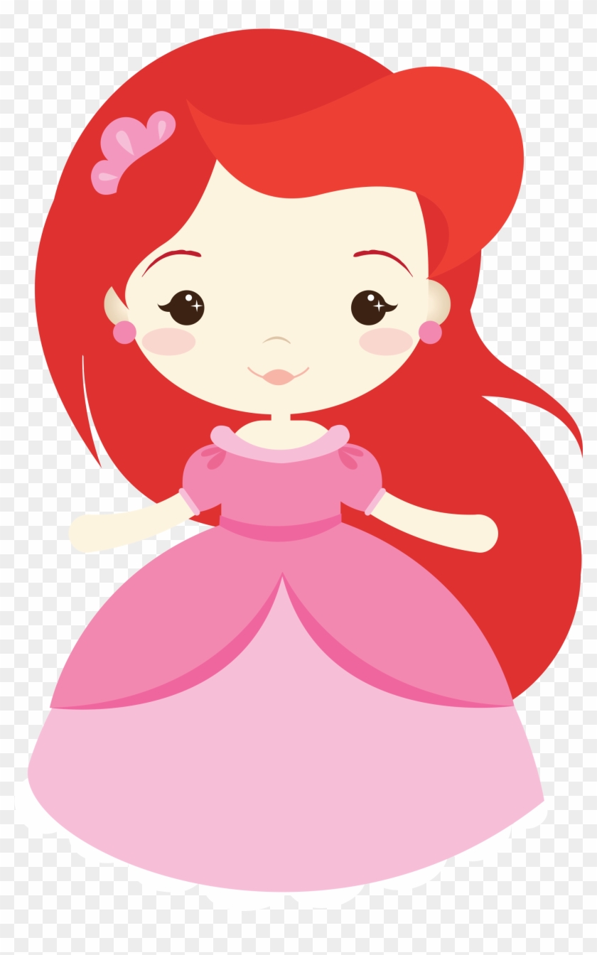 Disney Princesses Clipart Fairy Tale - Cute Little Mermaid Png Transparent Png