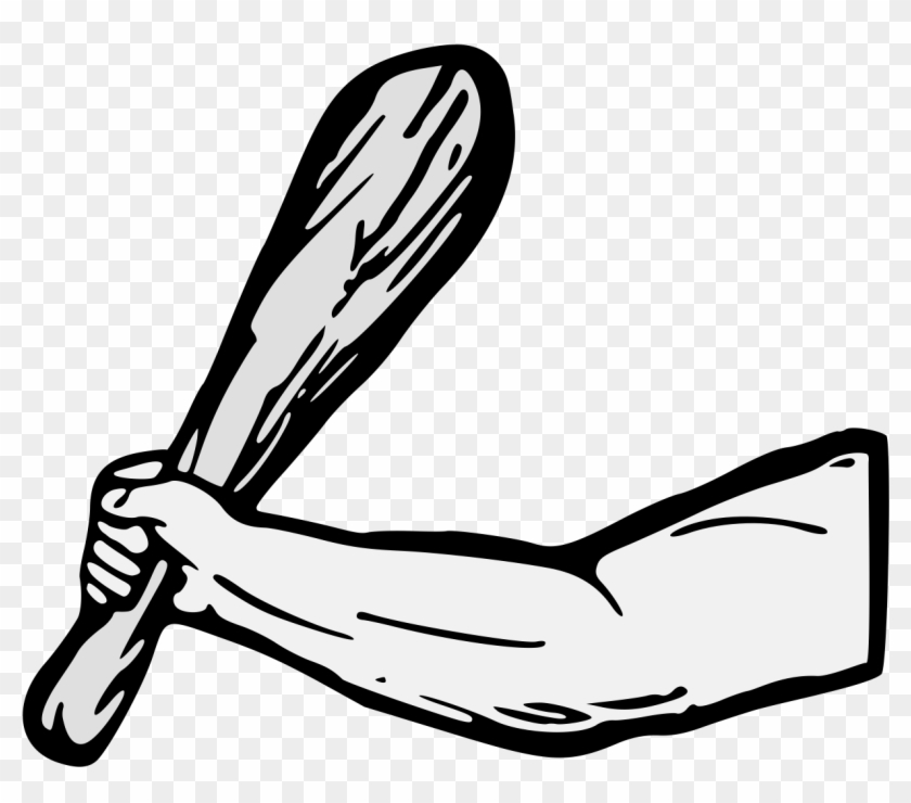 Arm Fesswise Maintaining A Club Clipart #1016632