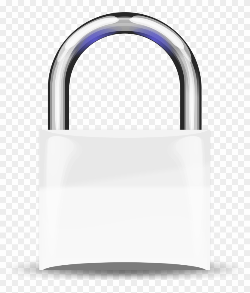 File - Padlock-white - Svg - Padlock White Png Clipart #1016953