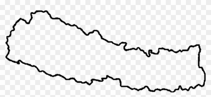 Map Of Nepal - Line Art Clipart