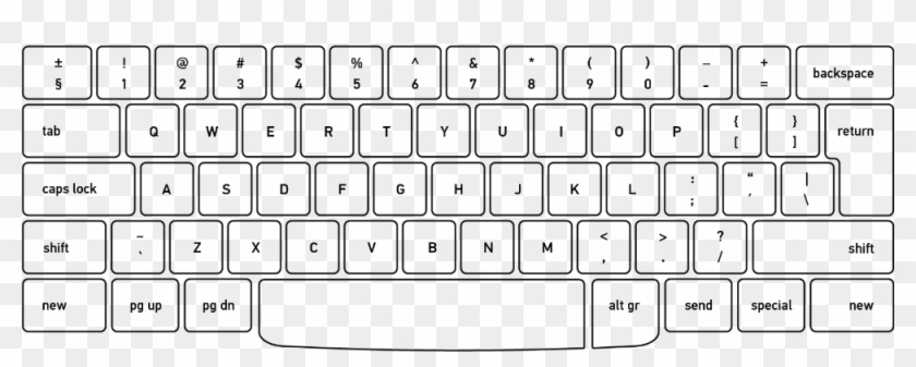 Keyboard Png - Computer Keyboard Clipart Black And White Transparent Png