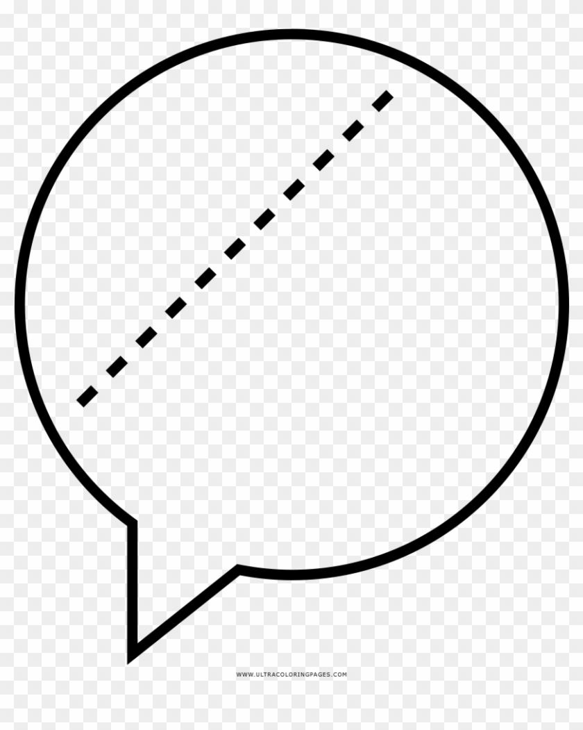 Text Bubble Coloring Page - Line Art Clipart