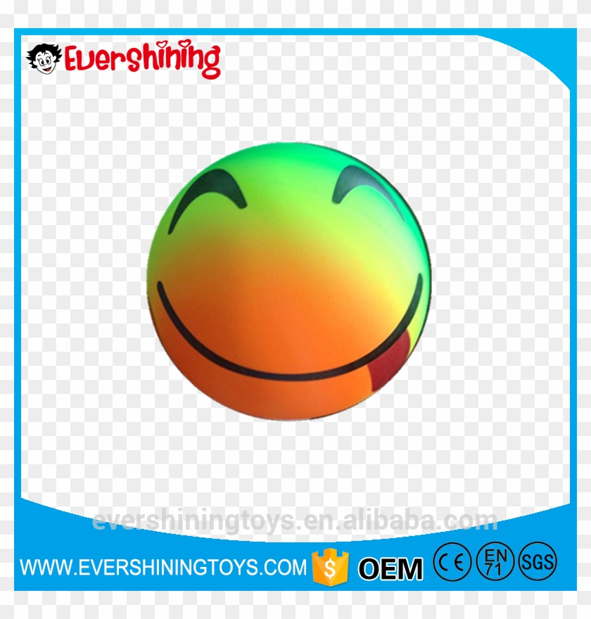Pvc Rainbow Beach Ball/volleyball/rainbow Balls - Smiley Clipart #1017476