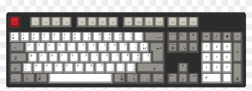 French Mac Old Style By Antilog 105 Key Iso Custom - Tai Hao Green Purple Clipart