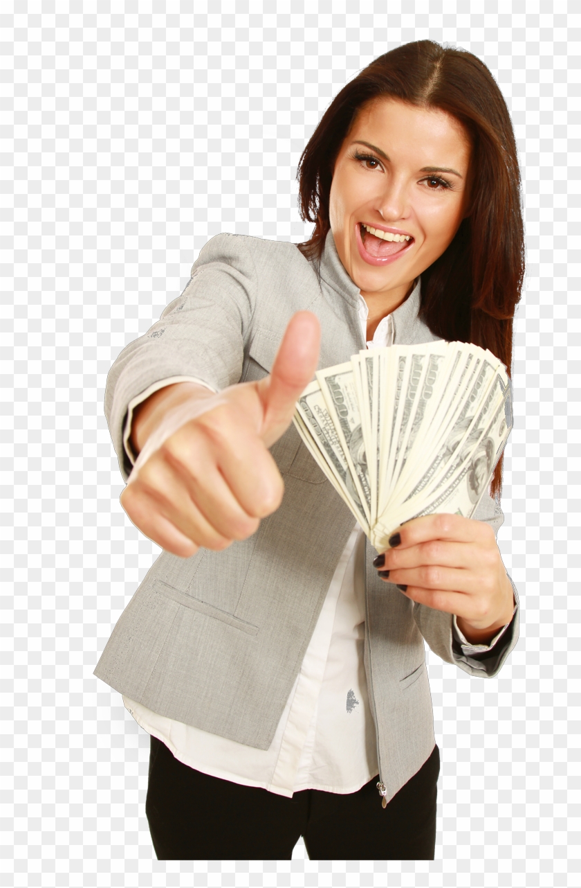 Find A Store - Girl With Money Png Clipart