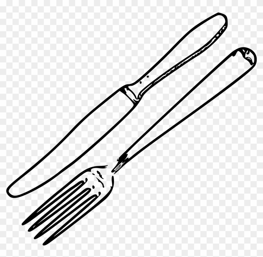 2000 X 1866 3 - Knife And Fork Line Drawing Clipart