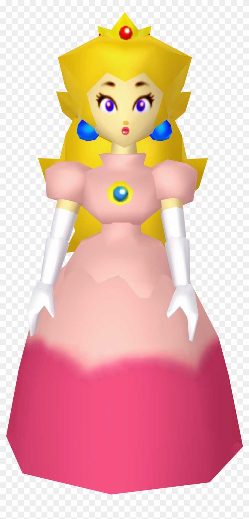 Princess Peach Clipart Overalls - Mario 64 Peach Png Transparent Png #1018181