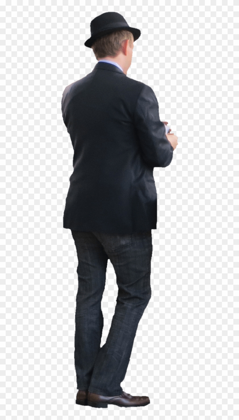 People Standing Back Png - Man In Suit Back Png Clipart