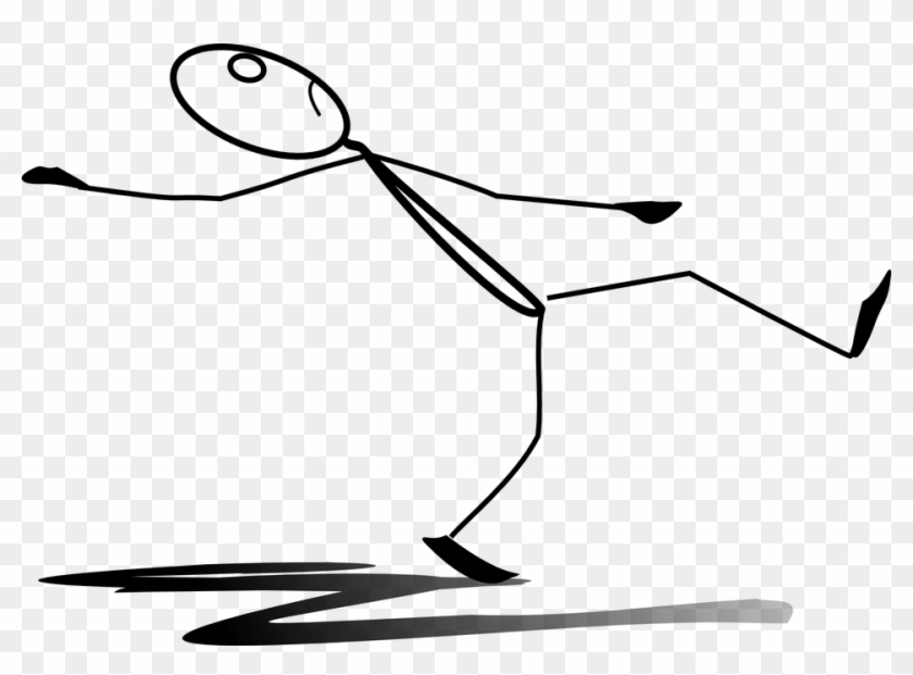 Slipping, Falling Down, Man, Stick-man, Matchstick - Don T Fall In The Trap Clipart #1018318