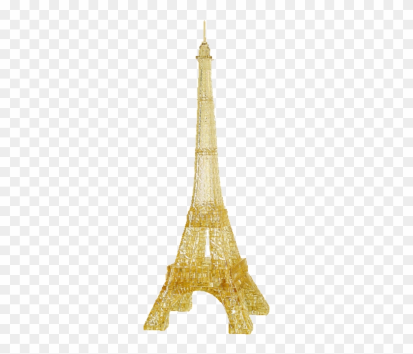 3d Crystal Puzzle Deluxe - Gold Eiffel Tower Transparent Clipart #1018414