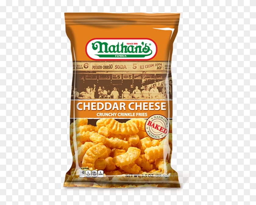 Cheddar Cheese Crunchy Crinkle Fries - Nathan's Famous Clipart