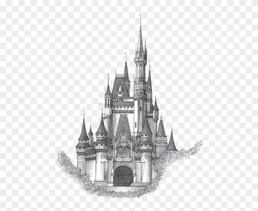 Drawn Building Png Tumblr - Cinderella Castle Drawing Clipart