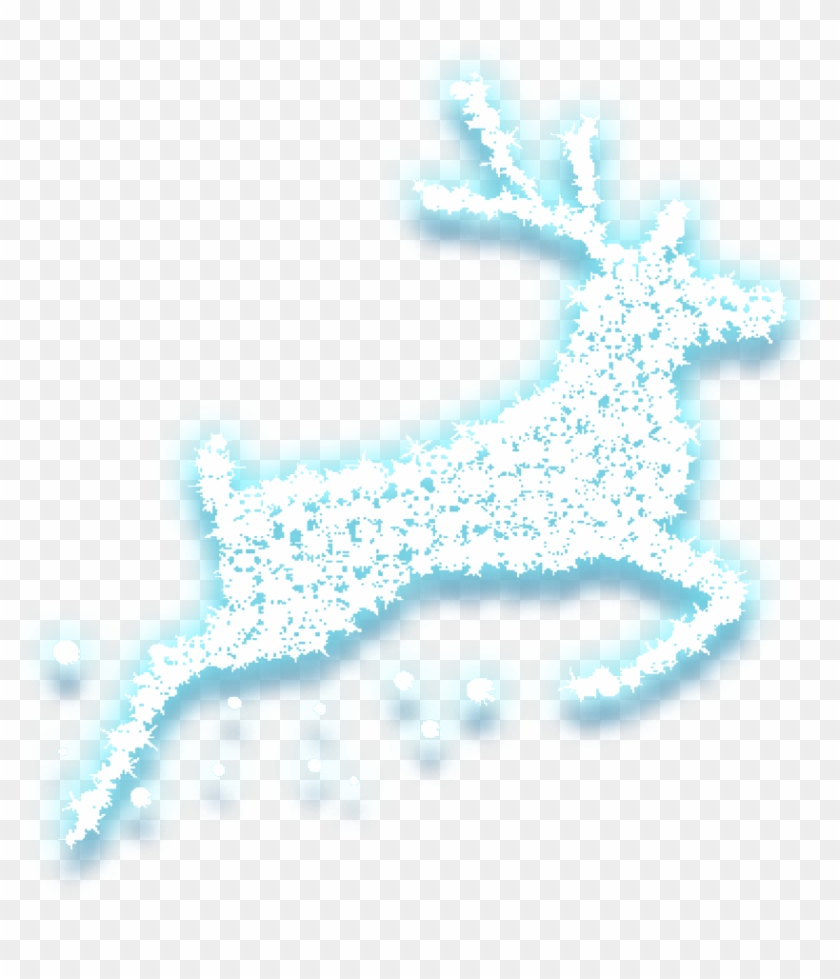 Icy Deer Png Clipart - Gold Christmas Element Transparent Png #1020041
