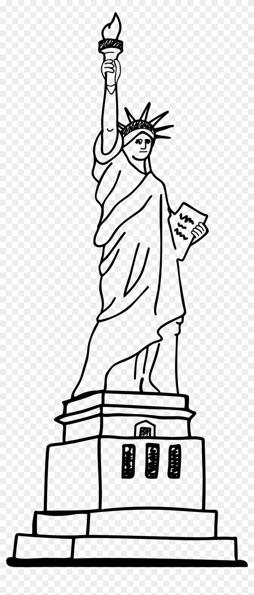Download Big Image Statue Of Liberty Easy Clipart Png Download Png