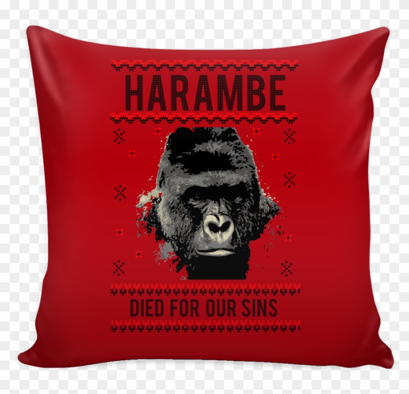 Harambe Died For Our Sins Festive Funny Ugly Christmas Clipart #1020229
