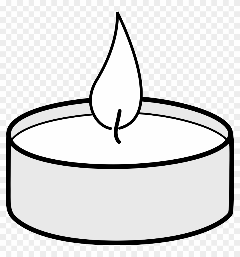 Tea Light Candle Drawing Clipart #1021413