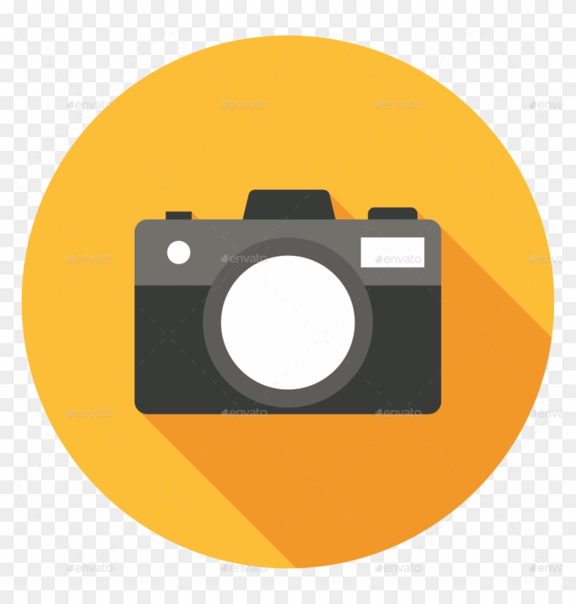 Camera Icon Flat - Circle Clipart