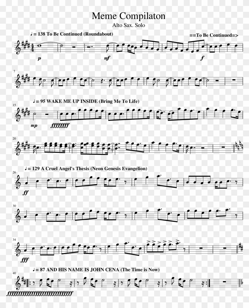 Solo - Smash Ultimate Theme Alto Sax Clipart