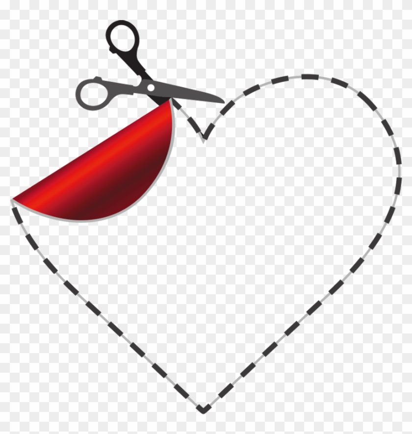 Heart With Scissors Png Clipart Picture - Heart Scissor Clipart Transparent Png
