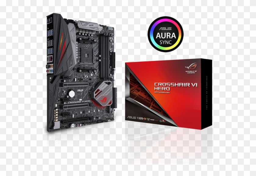 Asus Rog Crosshair - Asus Rog Crosshair Vi Hero Am4 Atx Ddr4 Clipart