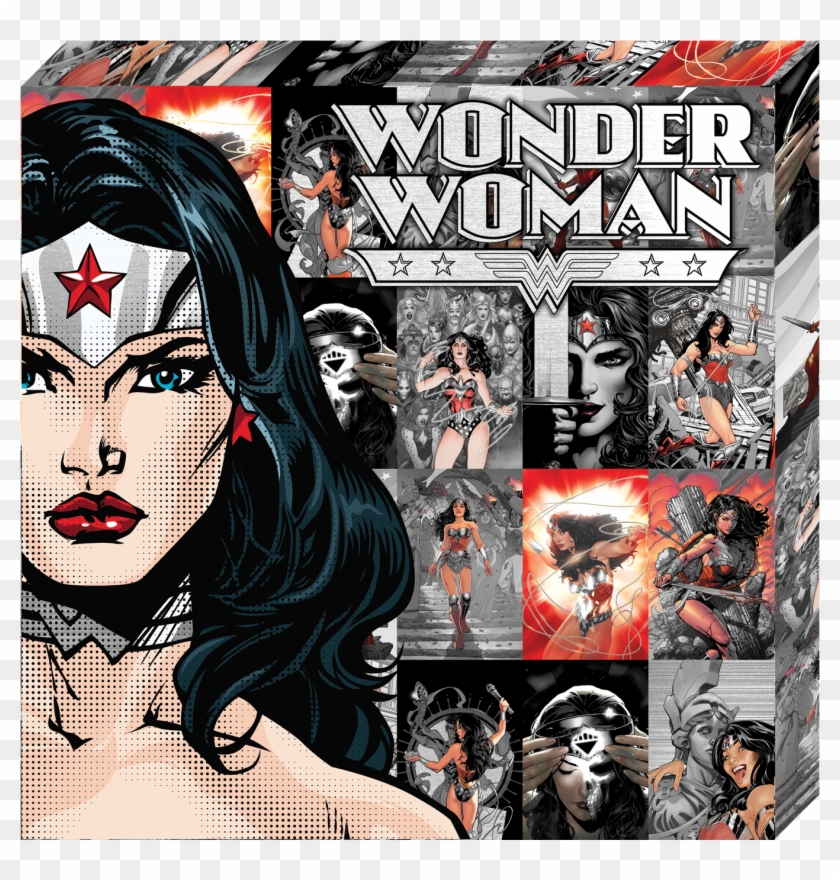Dc Comics, Metallic Canvas , "wonder Woman" Halftone - Wonder Woman Clipart