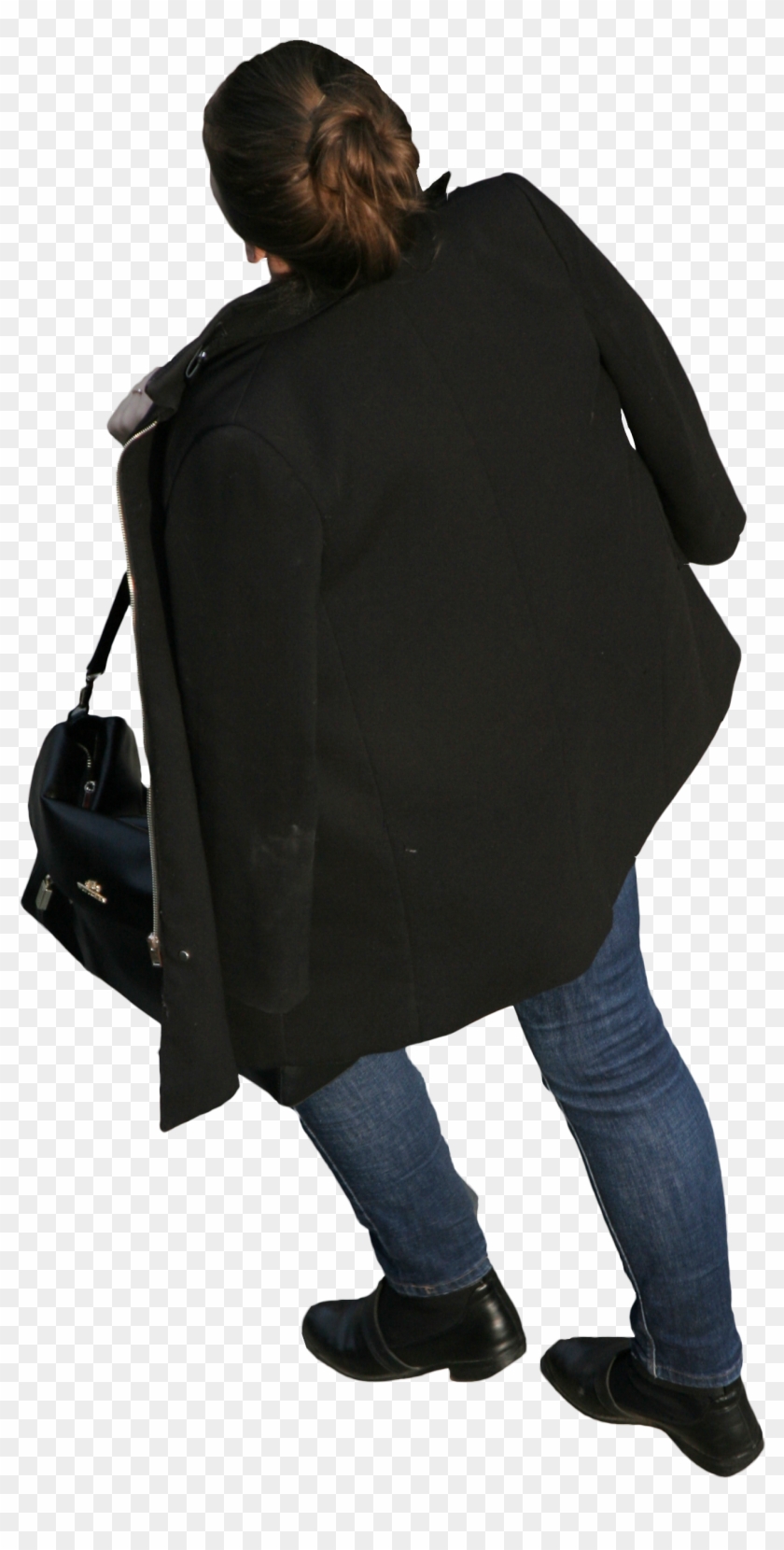 Walking Couple Top View - Backpack Clipart
