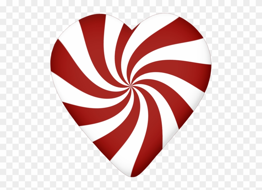 550 X 564 1 - Candy Cane Heart Png Clipart