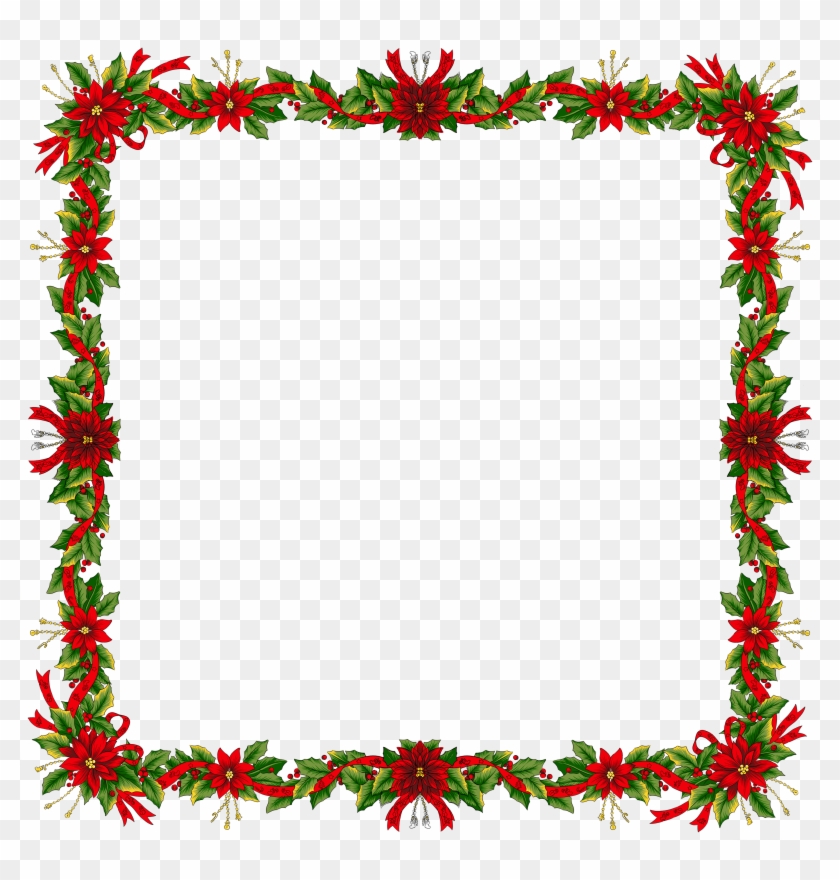 Large Christmas Transparent Png Photo Frame - Square Christmas Border Transparent Clipart