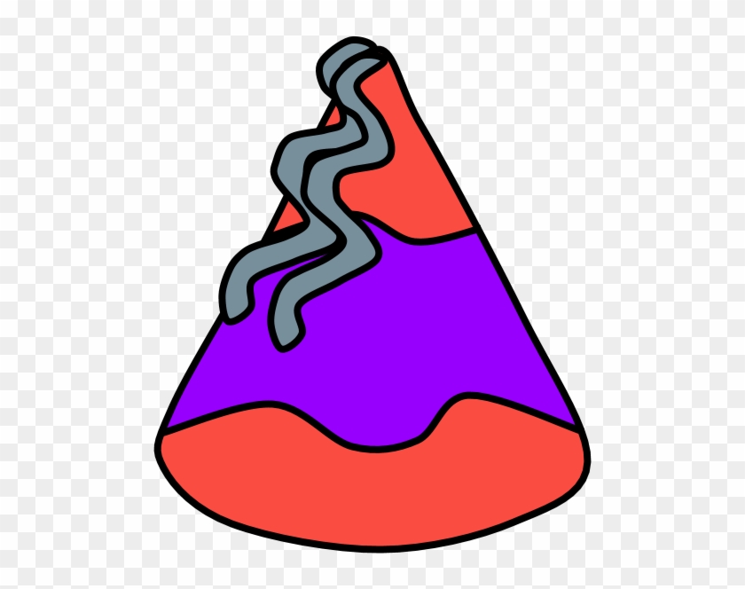 Party Hat, Streamers, Stripes, Pink, Purple, Silver, Clipart