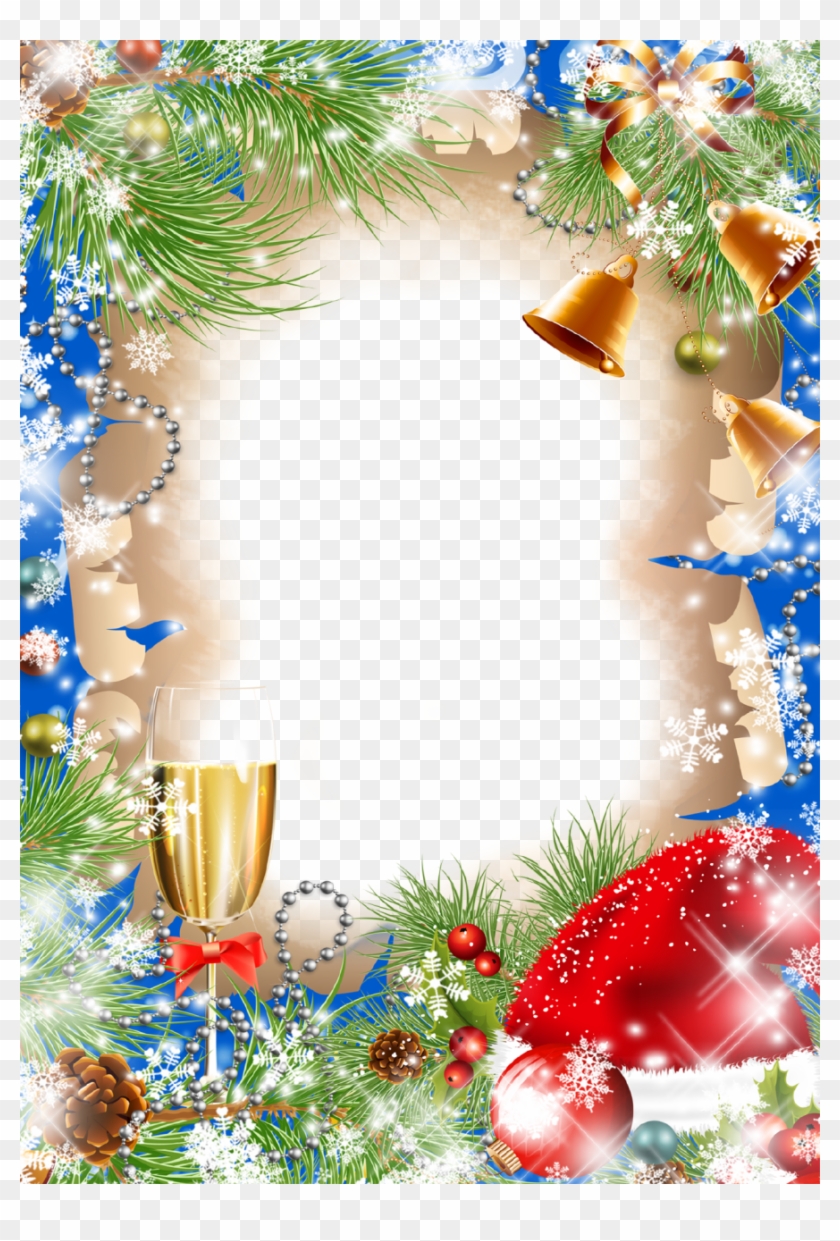 Christmas Photo Frame Happy Holidays - Merry Christmas Frame Transparent Clipart #1025427
