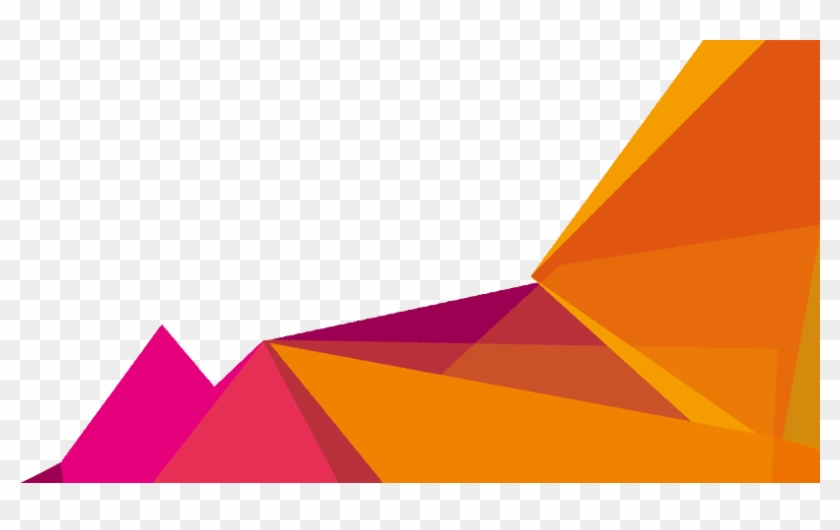 Geometric Background Images In Pink And Orange - Triangle Clipart #1025429