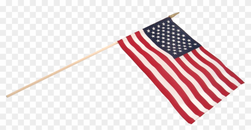 Usa Flag On Wooden Stick Clipart #1025464