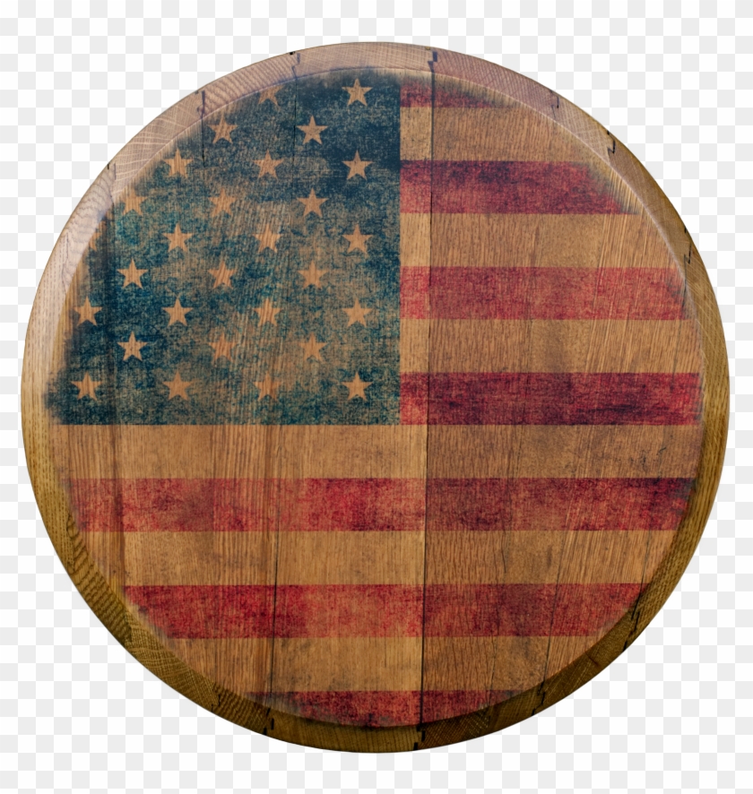 American Flag Printed Barrel Head Clipart