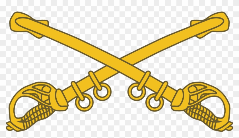 Us Cavalry Branch Insignia - Us Cavalry Crossed Sabers Clipart