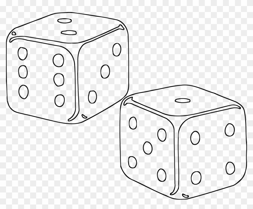 Dice Outline Icons Png - Dice Clipart Outline Transparent Png #1026036