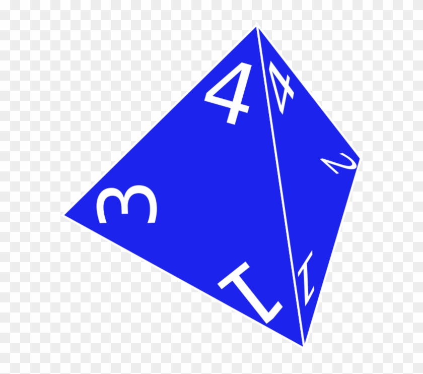 Dice Clipart Four - 4 Sided Die Transparent - Png Download